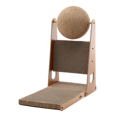 Thehotsale L-Shaped Cat Scratcher With Cat Scratching Ball from B&Q