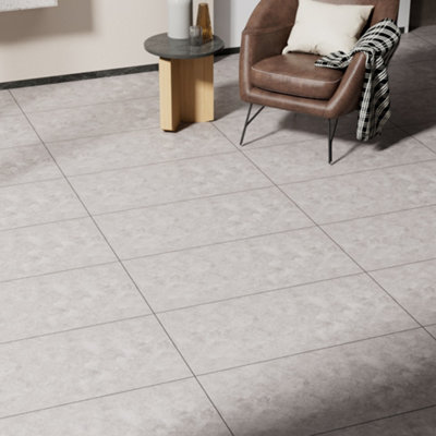 Garden Sanctuary Rectangle Stone Effect Peel And Stick Pvc Flooring Tiles 60Cm X 30Cm 28Pcs/pack from B&Q