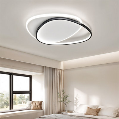 Thehotsale 46W Contemporary Minimalist Style Led Triangular White Ceiling Light from B&Q