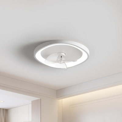 Thehotsale Modern White 3-Blade Smart Ceiling Fan With Dimmable Led Light39.5CmRemote And App Control from B&Q