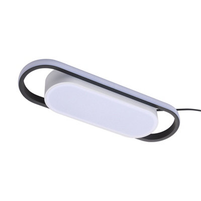 Darphe White Modern Curved Rectangular Acrylic Shade Dimmable Led Ceiling Light 60Cm from B&Q