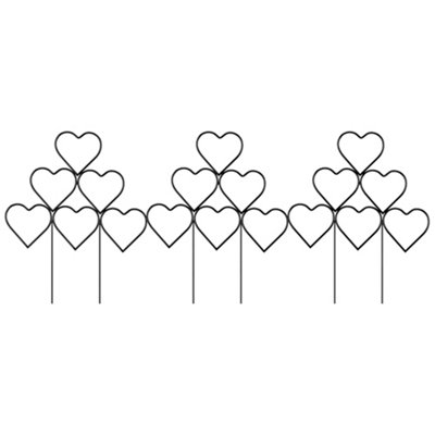 Garden Sanctuary 3Pcs Heart Shaped Stackable Plant Climbing Trellises 29Cm W X 38Cm H from B&Q