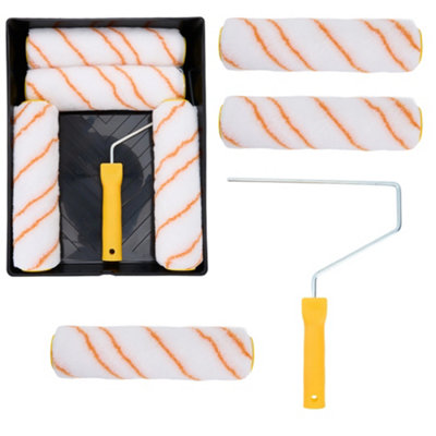 B&Q -  9Inch Paint Roller Set With 3 Roller Sleeves And 1 Paint Tray