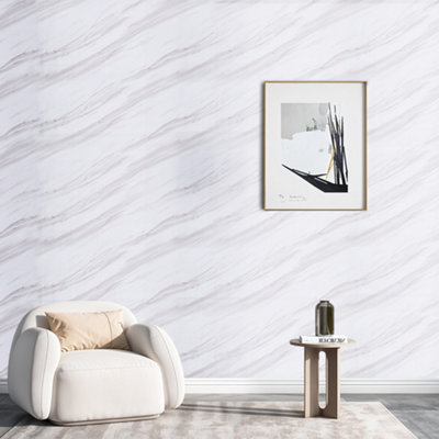 Garden Sanctuary Self Adhesive Marble Effect Pvc Wallpaper Roll Wall Sticker 0.6M W X 10M L from B&Q