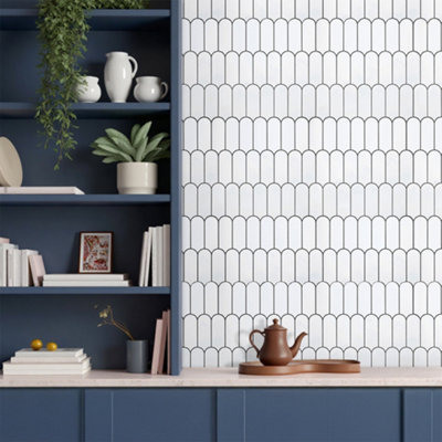 Garden Sanctuary 10Pcs Pet & Pu Peel & Stick 3D Brick Effect Wall Tile Stickers 30.5Cm W X 30.5Cm D from B&Q