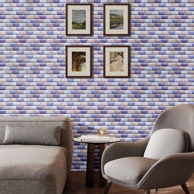 Garden Sanctuary 3D Brick Effect Pvc & Sponge Peel & Stick Wall Stickers 30Cm X 30Cm 10Pcs/pack from B&Q