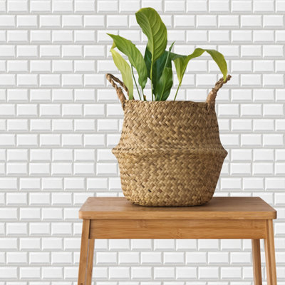 Garden Sanctuary 3D Brick Effect Pvc & Sponge Peel & Stick Wall Stickers 30Cm X 30Cm 10Pcs/pack from B&Q