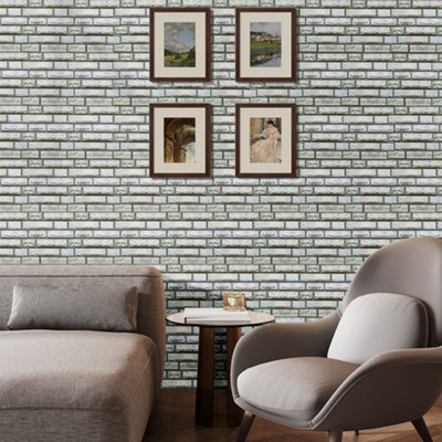 Garden Sanctuary 3D Brick Effect Pvc & Sponge Peel & Stick Wall Stickers 30Cm X 30Cm 10Pcs/pack from B&Q