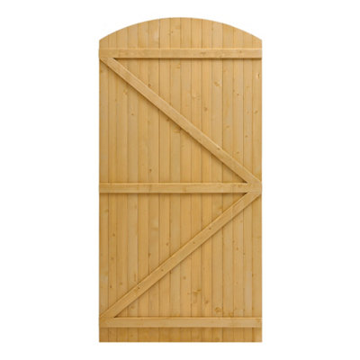 Darphe Arched Reinforced Wooden Garden Gate Cross-Brace 105Cm W X 210Cm H from B&Q