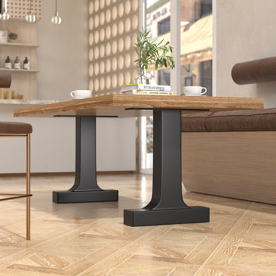 Darphe Set Of 2 Sleek Black Metal Legs For Tables And Desks40Cm H from B&Q