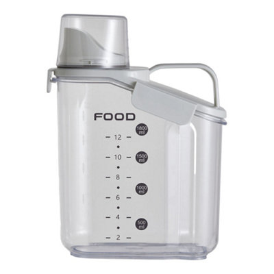Thehotsale 2L Transparent Airtight Food Storage Container With Measuring Cup18Cm W X 11Cm D X 27Cm H from B&Q