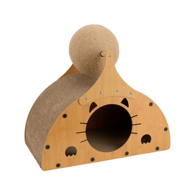 Thehotsale Cat Scratching Board Pet Cardboard Bed With Sisal Ball50Cm(W) X 28.5Cm(D) X 44Cm(H) from B&Q