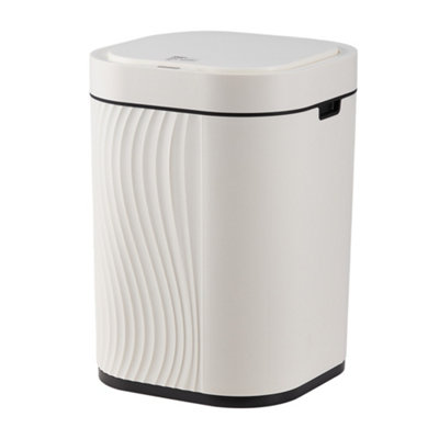 Thehotsale 12L White Smart Sensor Waterproof Rubbish Bin23Cm W X 23Cm D X 32.5Cm H from B&Q