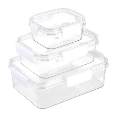 B&Q -  3Pcs Fridge Food Storage Containers With Lids