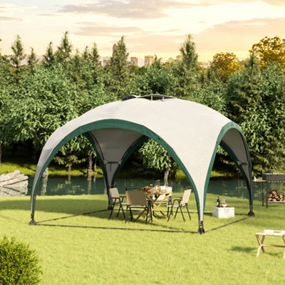 Breeins 3X3M Grey Portable Dome Design Polyester Outdoor Garden Canopy Gazebo Event Shelter from B&Q