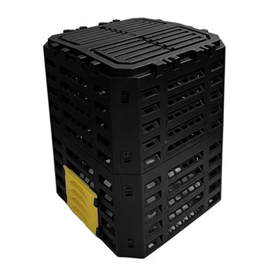 Breeins 340L Black Garden Plastic Compost Bin Composters