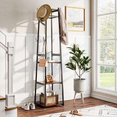 Darphe 3 Tiers Industrial Clothing Racks Floor Standing Clothes Rail Dispaly Shelves from B&Q
