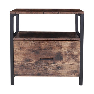 Darphe 56Cm H Wooden Bedside Table Bedroom Nightstand Side Table With Drawer from B&Q