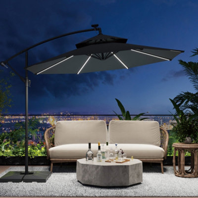 Breeins Outdoor Garden Patio Umbrellas Rectangular Parasol For Backyard And Pool With Base 2.5M H from B&Q