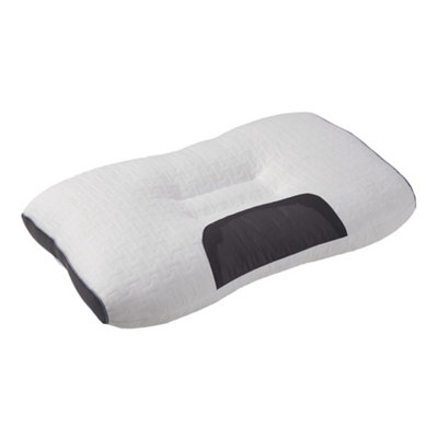 Living And Home Height Adjustable Wave-Shaped Breathable Fabric Smooth Touch Pillow Insert Without Pillowcase 74Cm X 48Cm X 14Cm from B&Q