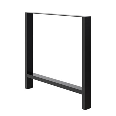 Darphe Set Of 2 Sleek Black H-Frame Iron Legs For Table And Desk Support71Cm H from B&Q