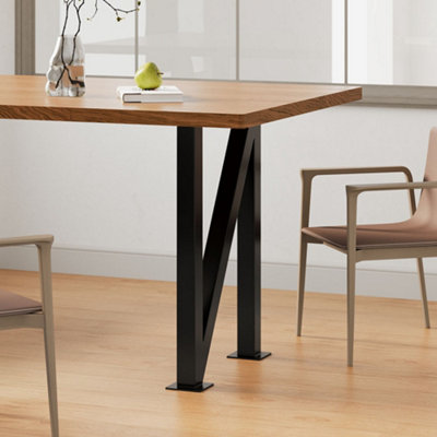Darphe Set Of 2 N-Shaped Minimalist Iron Table Legs With Anti-Slip Design71Cm H from B&Q