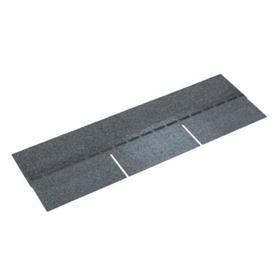 B&Q -  18-Piece Grey Rectangular Asphalt Roof ShinglesBitumen Shed Tiles