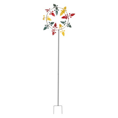 Garden Sanctuary Metal Outdoor Windmill Spinner Weathervane For GardenYardOr Patio Decor