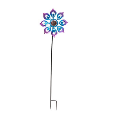 Garden Sanctuary Metal Kinetic Windmill Spinner Weathervane For Outdoor GardenYardOr Patio Decor