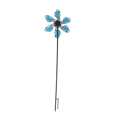 Garden Sanctuary Metal Outdoor Windmill Weathervane Spinner For GardenPatioOr Yard Decor