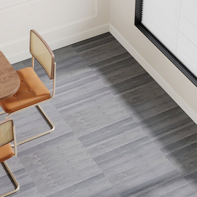Garden Sanctuary Wood Grain Effect Uv-Coating Pvc Peel And Srick Flooring 36Pcs from B&Q