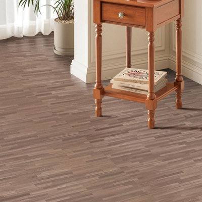 Garden Sanctuary Wood Grain Effect Uv-Coating Pvc Peel And Srick Flooring 36Pcs from B&Q
