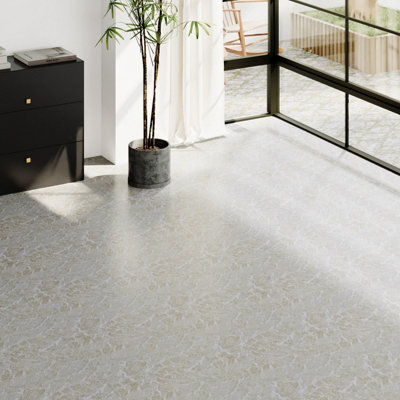 B&Q -  10Pcs Self-Adhesive Pvc Flooring Tiles Set