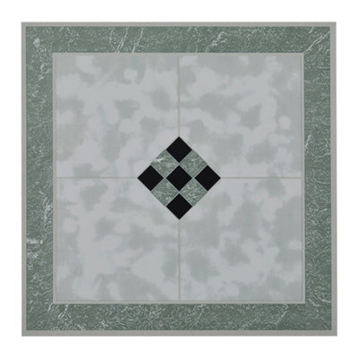 B&Q -  10Pcs Self-Adhesive Pvc Flooring Tiles Set