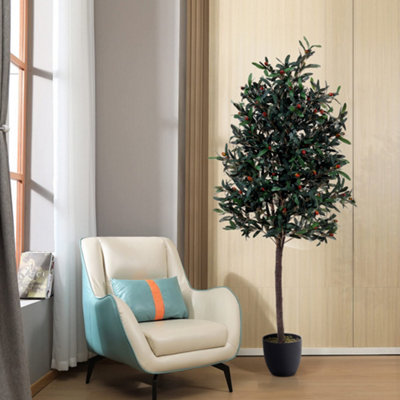 Darphe Artificial Garden Decorative Olive Tree Plant Pot 190Cm Height from B&Q