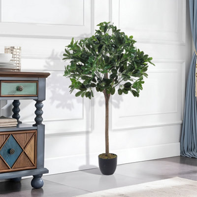 Darphe Potted Artificial Stacked Leaf Tree For Living Room Decoration 122Cm Height from B&Q