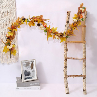 Darphe Halloween Simulation Pumpkin Maple Leaf Pine Cone Pumpkin Vine Decoration 180 Cm Long from B&Q