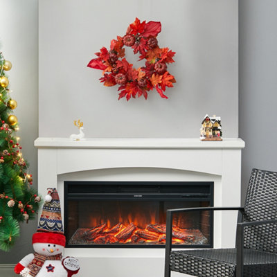 Darphe Autumn Simulation Maple Leaf Pumpkin Wall Hanging Garland Decoration With Led Lights 40Cm from B&Q