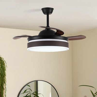 Darphe 107Cm Brown 3-Blade Ceiling Fan With LightDimmable Led & Remote Control from B&Q