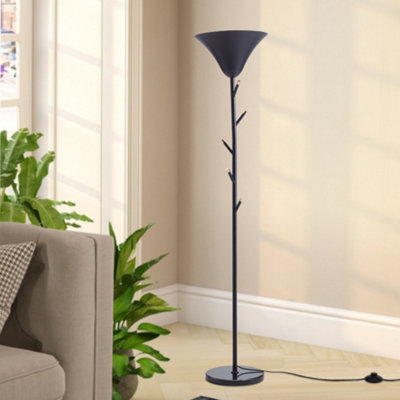 Darphe Multifunctional Black Floor Lamp With Coat RackE14 Lamp Base from B&Q