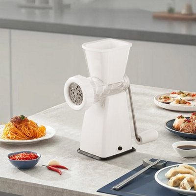 B&Q -  Manual Meat Grinder With Suction Base2 Grinding Plates & Sausage Stuffer