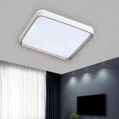 Thehotsale White Contemporary Square Dimmable Led Ceiling Light With Remote Control And Memory Function from B&Q