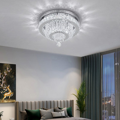 Darphe 40Cm Crystal Round Led Ceiling Light36W Cool White Dazzling Fixture from B&Q