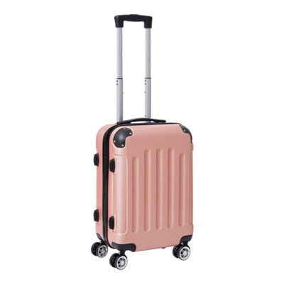 Darphe 3-Piece Rose Gold Travel Suitcase Set With Tsa Lock from B&Q