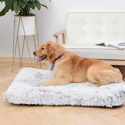B&Q -  Gradient Grey Soft And Washable Cushion Plush Pet Bed109M W X 72Cm D X 10Cm H