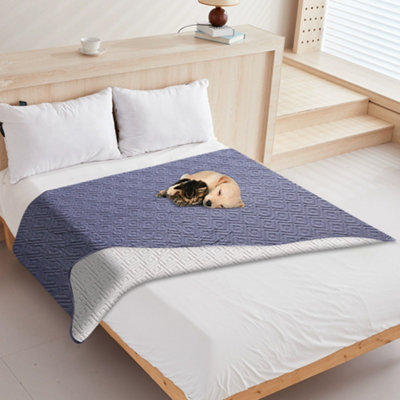 B&Q -  Anti-Slip Rectangle Washable Pets Sleeping Mat In Grey210Cm W X 170Cm D