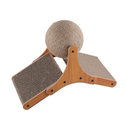 Thehotsale Cat Scratching Boards With Sisal Ball Pet Toy15Cm(W) X 35Cm(D) X 26Cm(H) from B&Q