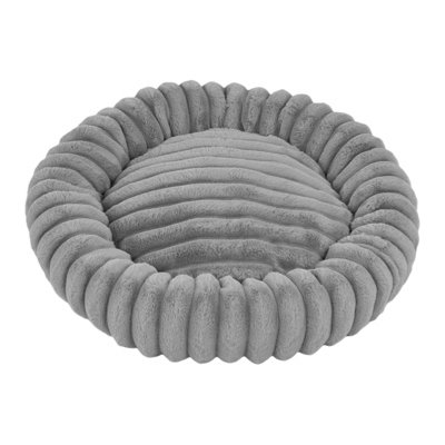 Thehotsale Grey Warm And Cosyround Plush Pet Bed With Non-Slip Bottom And Pp Cotton Filling60Cm Dia from B&Q
