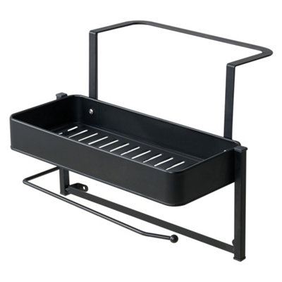 Living And Home Black Magnetic Multi-Use Fridge Side Storage Rack With Paper Towel Holder36.5Cm W X 15Cm D X 27Cm H from B&Q