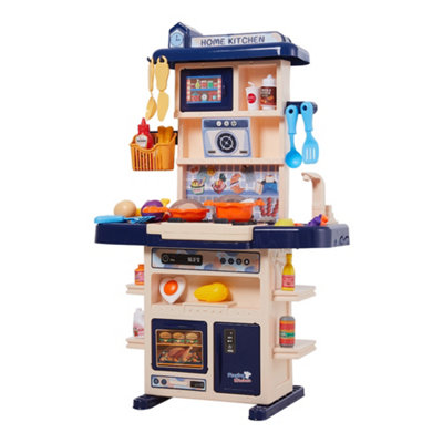 Darphe Children Pretend Blue Kitchen Playset 43Pcs Toy Accessory Set from B&Q